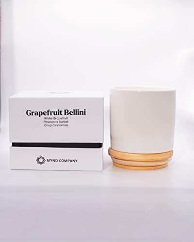 Aromatherapy Candle | Scented Candles For Home | 7Oz All Natural Soy Wax Ceramic Jar Candles | Grapefruit Bellini Scented Candle With Gift Box | Summer Candles Clearance #TOP4