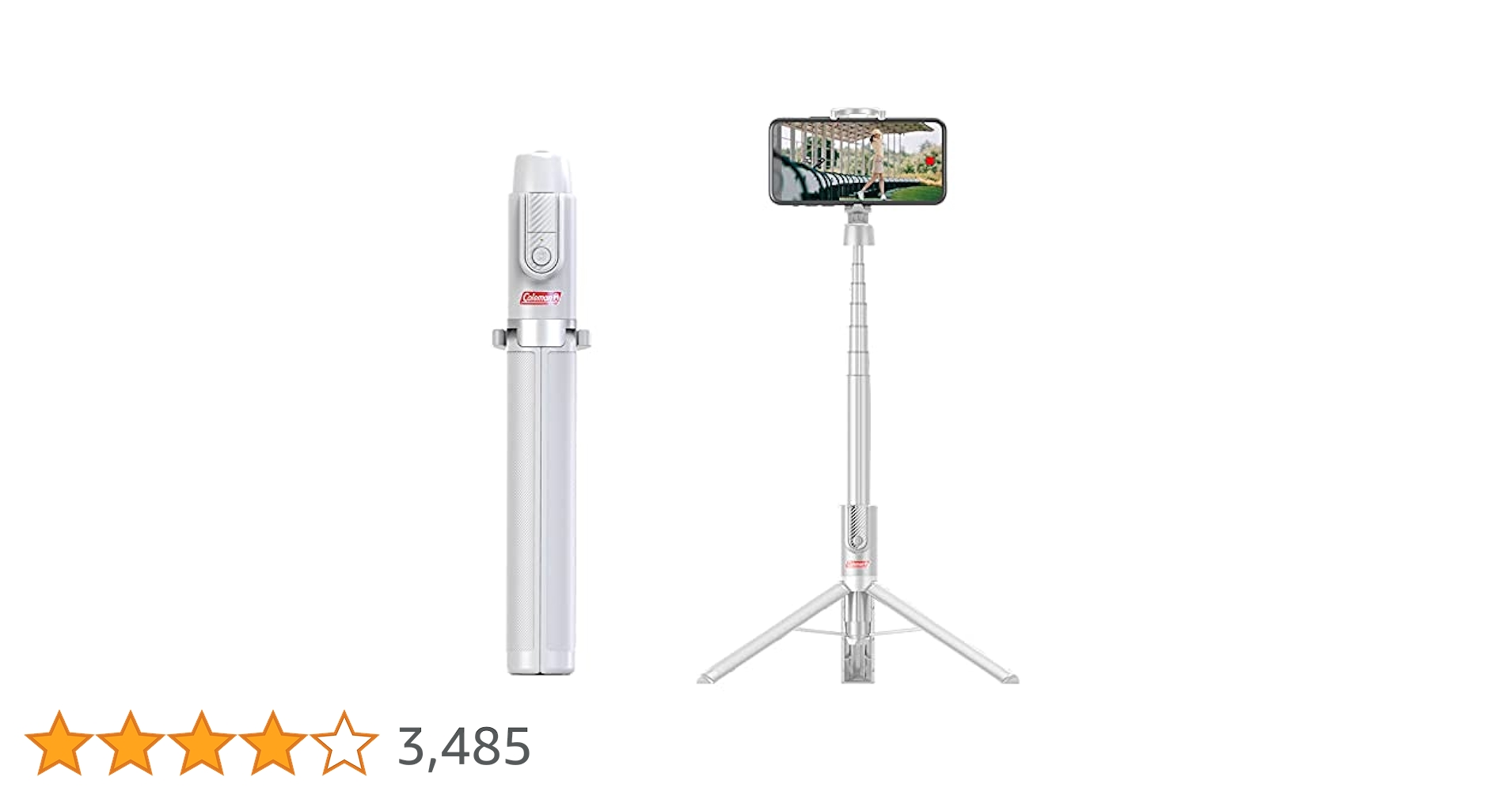 Coleman 自撮り棒 スタンド 最長1310mm リモコン付き Velbon（ベルボン）Coleman セルフィースタンド ロング ブラック