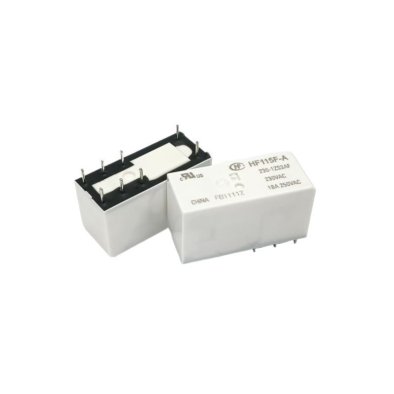AC Power PCB Relay AC 230V Coil, 16A Load, 8 Pin SPDT (1 Form C), Class F Insulation Switching Relay