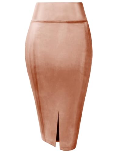 Image of Hybrid & Company Women's Scuba Pencil Skirt | Scuba stretch fabric, sleek tailored design, comfortable fit, suitable for office, meetings, and professional settings