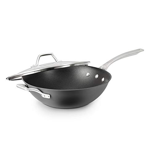 Comparison: Best The Non Stick Wok 3 Calphalon Signature Hard-Anodized Nonstick Wok, 12", Flat-Bottom, Oven-Safe, PFOA-Free, Black