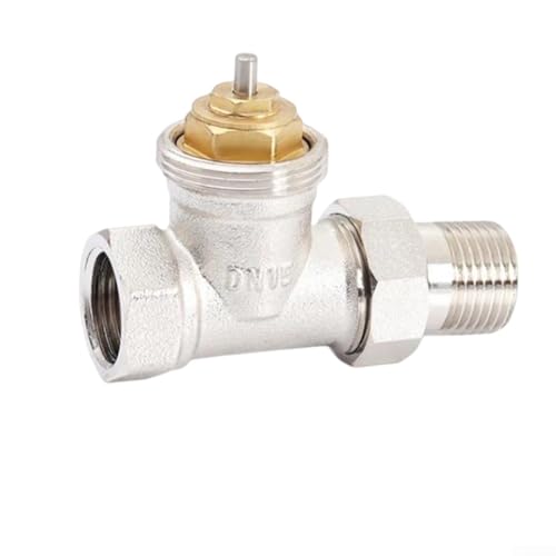 Feegow Vanne de Contrôle de Température en Laiton DN15/DN20/DN25 - Valve Thermostatique pour Radiateur - Têtes pour Bureau à Domicile (DN15)