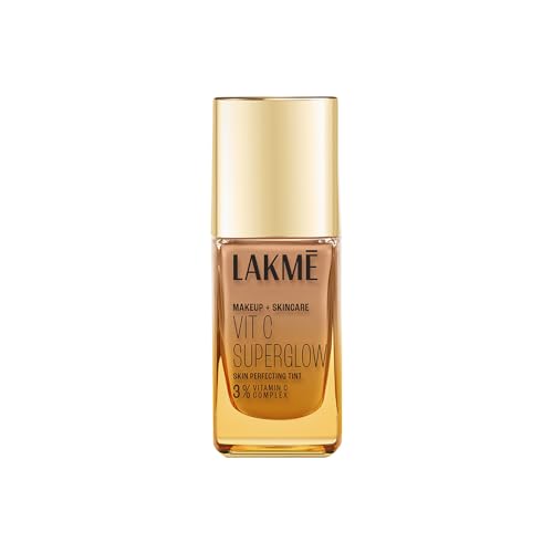 Image of Lakme Makeup+Skincare VitC Superglow Skin Perfecting Tint Neutral Honey N260 25ml