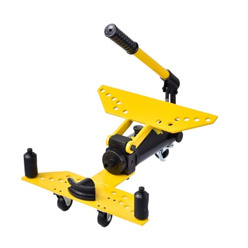 à tube en acier, cintreuse hydraulique r - de tubes en acier manuel 6T,Machine de flexion de tuyaux avec 6 matrices, roulettes pour les virages précis, réparation automatique du réfrigérateur de clima