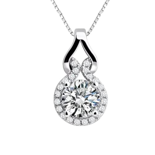 Collier diamant de laboratoire 2ct bijoux fins en argent 925 zircone femme