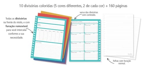 Caderno Colegial 10 matérias - Sempre-Viva - Fina Ideia