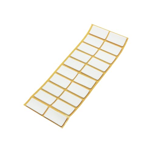 Adsamm® / 20 x Selbstklebende Antirutsch Pads aus EPDM Zellkautschuk / 20x40 mm/Weiß/Rechteckig / 2.5 mm Starke Anti-Rutsch-Gleiter