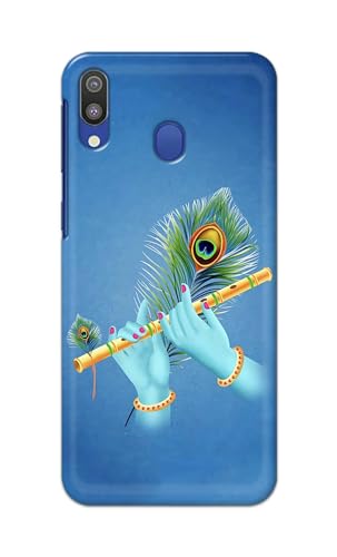 Image of PRINTFIDAA Printed Hard Back Cover Case for Samsung Galaxy M20 Back Cover (Flute in Krishna Hands) -112