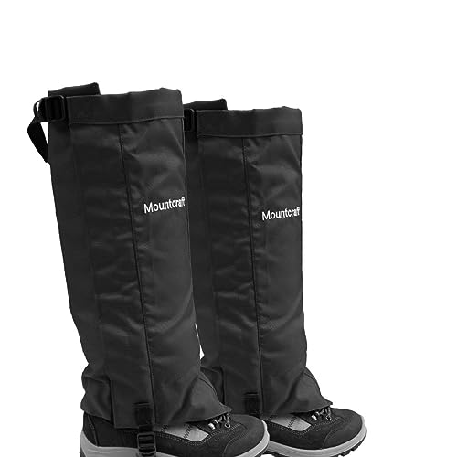 Image of Waterproof Snow Boot Gaiters - Durable, Breathable Leg Covers for Hiking, Trekking & Outdoor Adventures - (Black)