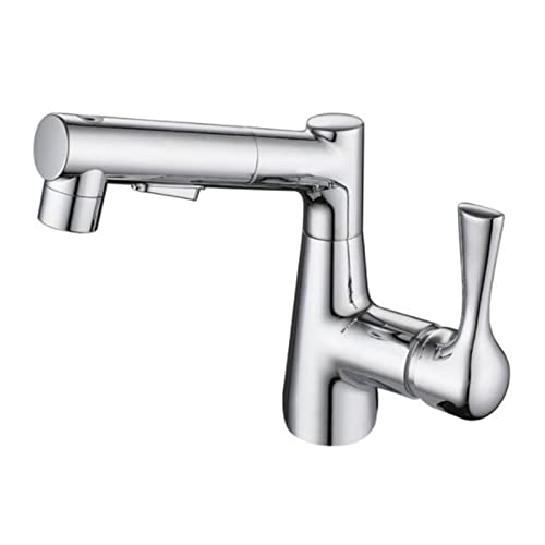 Grifo de lavabo extraíble de latón cromado para agua fría y caliente
