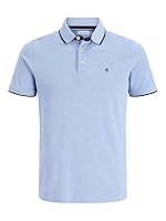 JACK & JONES Men's Polo Shirt, Bright Cobalt, X-Large, Mens Clothing - Everyday Comfort, Classic Fit [Warehouse]