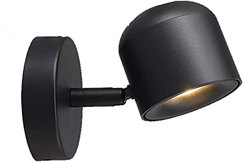 Lumiere LED rotatif vanite miroir applique murale noire pour couloir et salon