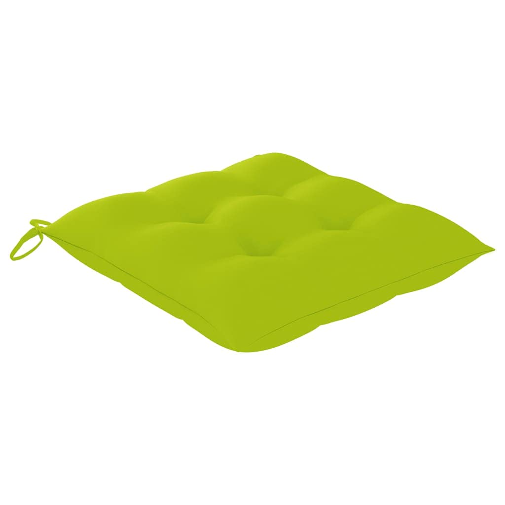vidaXL Chaises Pliantes avec Coussins Vert Vif, 2 pièces,