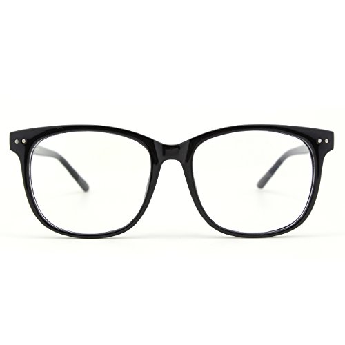 Image of GQUEEN Fake Non Prescription Glasses Clear Lens for Women Men Oversized Frame UV400 Protection, 201581