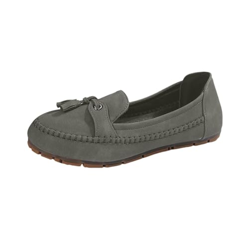Mocasines planos para mujer Penny Mocasines para mujer, mocasines gruesos, zapatos de trabajo, punta redonda, para caminar, zapatos de negocios, informales, cómodos, modernos, transpirables,