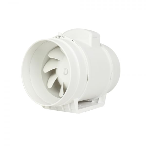 Extractor de aire en línea Bilake para conducto circular/tubular de 200mm 95/120W