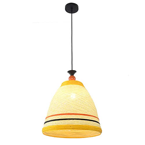 Lámpara Colgante de Ratán Estilo Rural y Artesanal E27 2