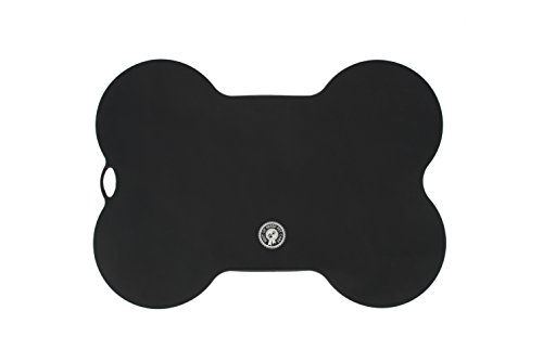 Pet Food Mat, Keep Your Pet's Eating Area Clean and Bowls in Place, Non-Skid & Water-Proof, Bone-Shaped, Food Grade Silicone