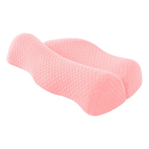 Almohada cervical para dormir, rebote lento, cojín de espuma viscoelástica, almohadilla de apoyo cervical ergonómica, cubierta de fibra de poliéster transpirable, reposacabezas contorneado para dormir