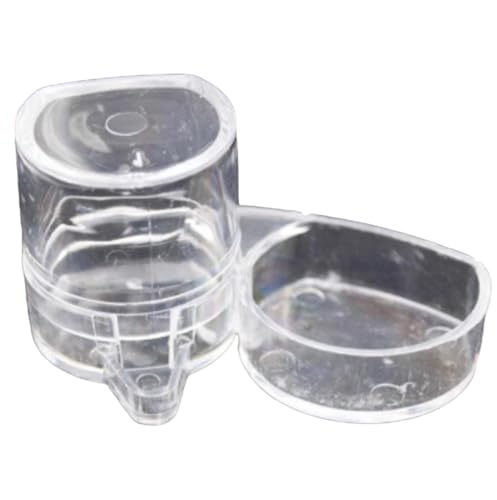 Jingshihaisu ペット給水器 30個入り 給水器 自動給水器 飲みやすい 水飲み場 透明 昆虫用餌 飲水器 貯水器 水碗 水つぼ 水槽用品 掃除が簡単 使い易い 小型 安定性 黒虫 鳴虫 爬虫類 コオロギ キビ (C,詳細は寸法図を参照)