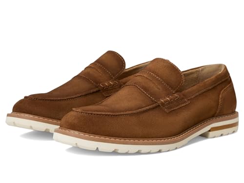 Stacy Adams Men's Hopkins Penny Slip On Loafer, Brown Suede, 9.5