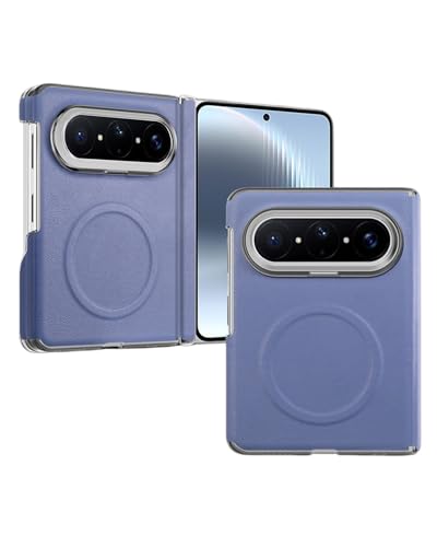 Coque Huawei Pura X Max fine pour le quotidien avec rabat cuir bleu