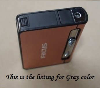 Stylish 10 pack FOCUS Automatic Loading Cigarette Case Dispenser With Built in Torch Lighter (GRAY COLOR)- FOR KING SIZE CIGARETTES (GD-1076 , FREE CAR sticky pad for Phone PDA MP3 MP4)