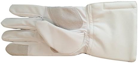 Balaur 3-Weapon Practice Glove Washable Epee Foil Sabre White Polyester (6, Left)
