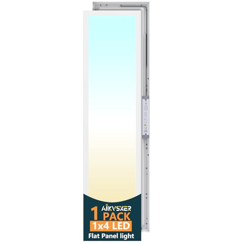 AIKVSXER 1Pack 1x4 LED Flat Panel Light 50W Surface Mount Ceiling Fixture