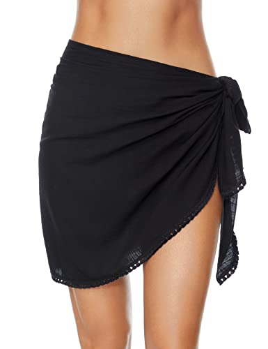 Women's Sarong Coverups Short Bathing Suit Wrap Skirt Beach Wrap Swimsuit Cover Ups with Tassels