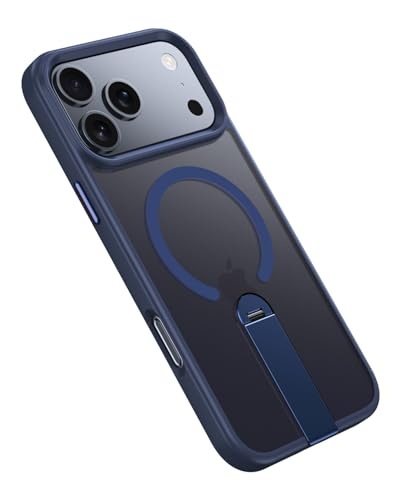 Coque iPhone 17 Pro Max antichoc mince avec anneau magnétique et support invisible mat