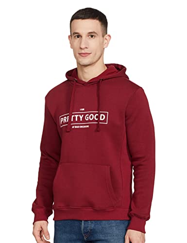 Image of Amazon Brand - Symbol Men's Cotton Blend Hooded Neck Regular Fit Sweatshirt