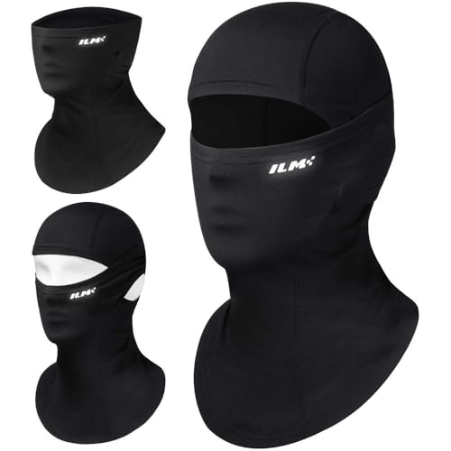 ILM Adult Motorcycle Balaclava Face Mask for Ski Model FM01 Men Women Black