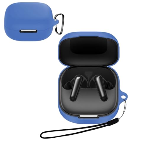 For Anker Soundcore P31i/Soundcore R60i NC �P�[�X YILLIONS �_�炩�ȃV���J�Q���̃X�|�[�c�N�[���ȃf�U�C�� �Ռ��z�� �h�� �h�o �y�� �����h�~�p�̃t�b�N�𓋍ڂ��� �X�����\�t�g �P�[�X �J�o�[ Anker