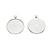40mm Round cabochon Pendant Base Settings Antique Silver Jewelry Bezel Blanks DIY Necklace Making Supplies 10pcs