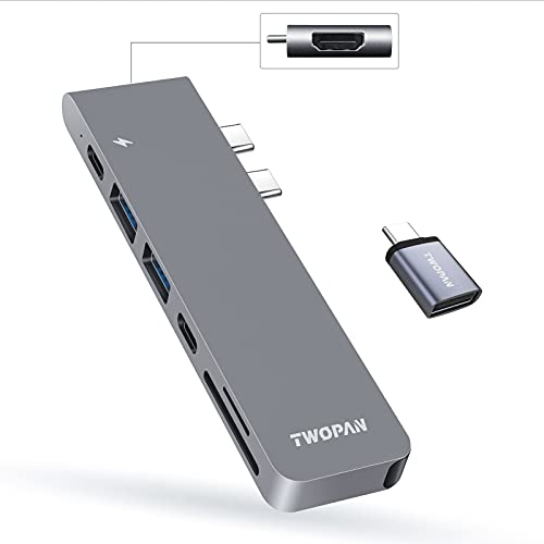 TWOPAN High Speed USB C Hub MacBook Pro, ã€Combo Packã€‘ 1 PC 7 in 2 USB Hub 3.0 Multiport Adapter for Laptop, 1 PC USB C to USB 3.0 Adapter for PC, 4K USB C to HDMI Hub Adapter for MacBook Pro/Air