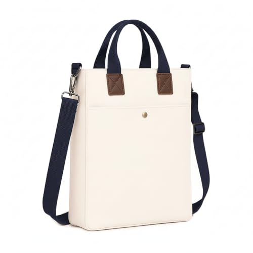 Image of Cotton Canvas Tote Bag for Women & Men | Stylish Shoulder & Crossbody Handbag with Zipper For Boys Girls & Adults | hand bags for woman & Man | College, Office, Travel & Daily Use, Shopping
