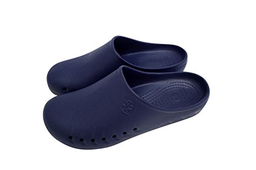Natural Uniforms Men's Comfort Slip Resistant Non Marking Sole Nursing Clog (12, Navy Blue) #TOP25