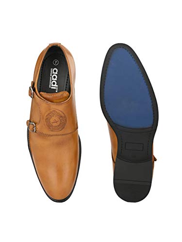 Image of AADI Men's Synthetic Leather Monk Strap Formal Shoes
