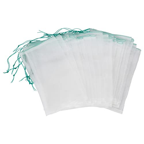 YLSZHY Lot de 50 sacs de protection pour fruits - 10 x 15 cm - Avec cordon de serrage - En nylon - Réutilisables - Pour plantes, fruits, fleurs, légumes Cover