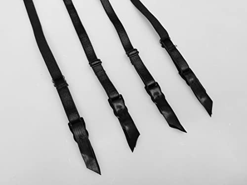 Tvrtyle Black Women's Waist Training Fishbones Lace Metal Clips Sexy Garter Belts For Stockings S516B (Black, Medium) #TOP5