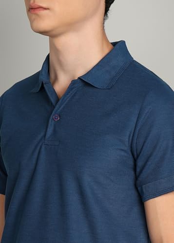 Image of INKKR Men's Polo Neck Half Sleeve Solid T-Shirts