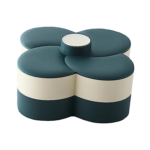 GRIRIW 1Pc Dual Snack Storage Tray Versatile Green Display Tray for Desserts Fruits and Snacks Lightweight Household Organizer with Smooth Surface for Home