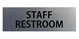 Signs ByLITA Basic Staff Restroom (Brushed Silver) - Small