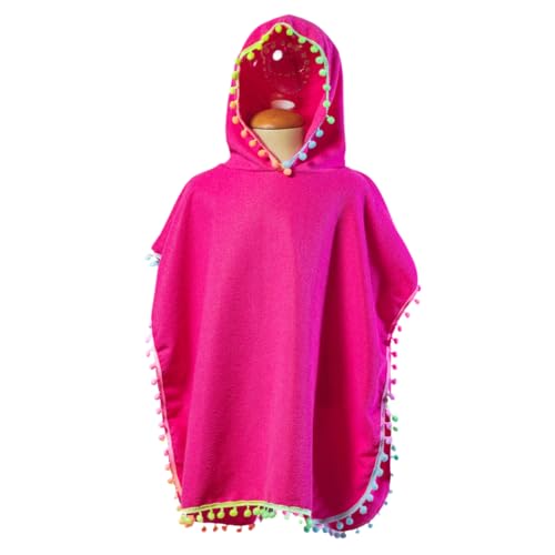 Marujá Beach Toalha com Capuz Infantil Poncho Piscina Praia Natação Banho