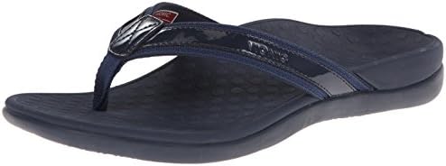 Vionic Women's Tide II Toe Post Sandal - Ladies Flip Flop with Concealed Orthotic Arch Support Navy 7M US