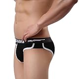 SoonerQuicker sous-vêtements Sexy pour Hommes Boxers Pouch Shorts Underpants Lingeries Creuses g String Slips Coton Peluche Mini Gros Seins Bas