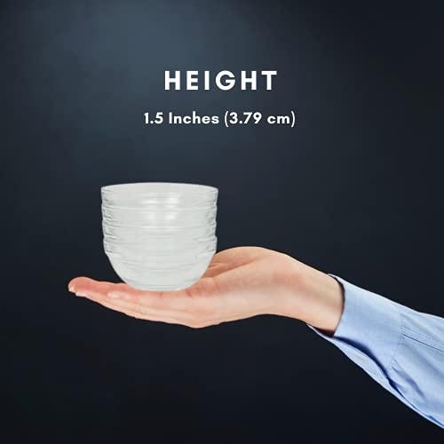 3.5 Inch Mini Meal Prep Bowls - Glass Ramekins Bowls | Stackable Clear Serving Bowls | Bowl For Salad, Dessert, Dips, Nut | Candy Dishes, Stackable And Dishwasher Safe | Kitchenware - Set Of 6 #TOP4