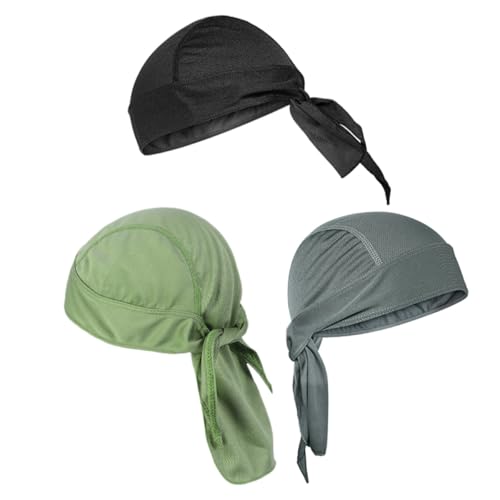 AMUSLESUR 3 Gorras de Ciclismo Multifuncionales para Hombre y Mujer, Poliéster de Secado Rápido, Bandanas Refrescantes para Actividades Deportivas al Aire Libre