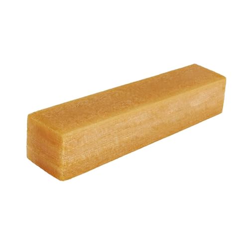Borrador de lijado de caucho natural para limpieza de discos abrasivos y cintas, 20 x 4 x 4 cm, color amarillo, elimina aserrín, paso, residuos de pegamento sin dañar la arena